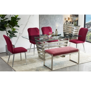 Rectangular Dining Table with chair for home furniture