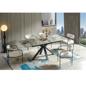 Extension Rectangular Dining Table with chair for home furniture