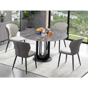 Round Dining table and chairs set for home furniture