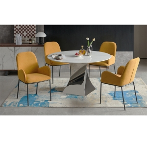 Round Dining table and chairs set for home furniture