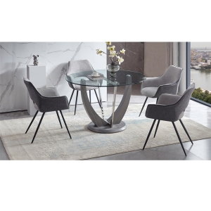 Round Dining table and chairs set for home furniture