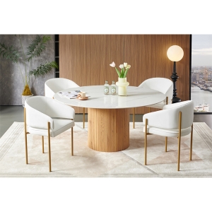 Round Dining table and chairs set for home furniture