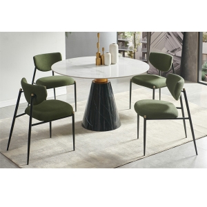 Round Dining table and chairs set for home furniture