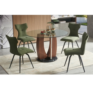 Round Dining table and chairs set for home furniture