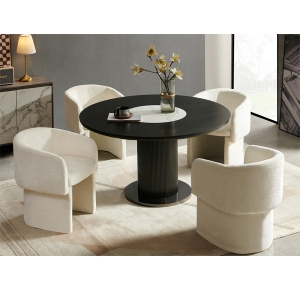 Round Dining table and chairs set for home furniture