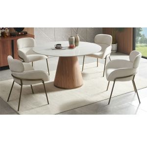 Round Dining table and chairs set for home furniture